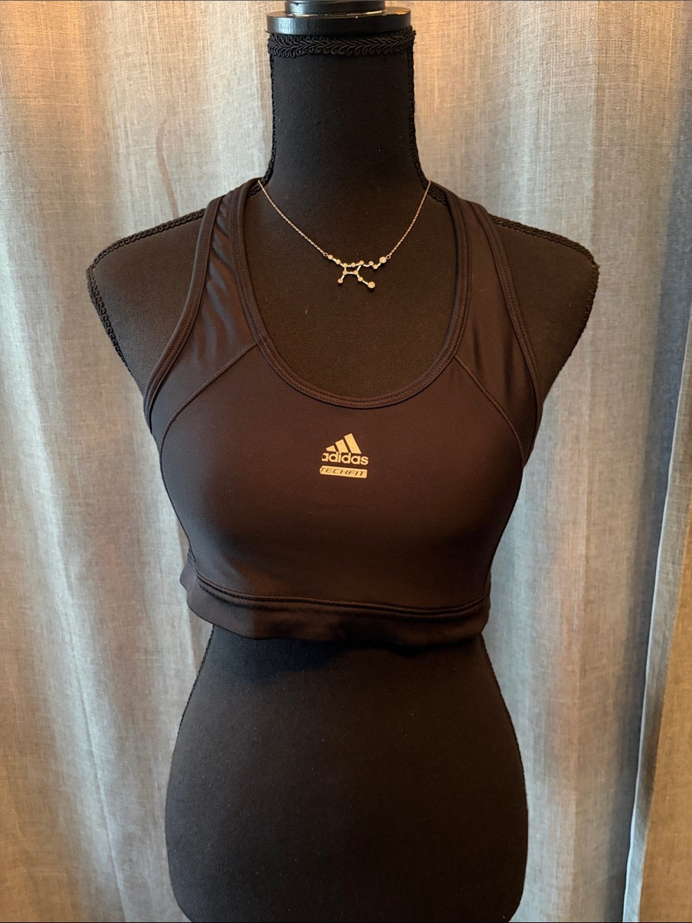 adidas Black Supportive Racerback Sports Bra